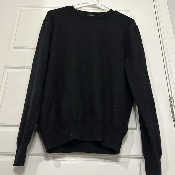 J. Crew The Boyfriend Sweater 100% Cashmere Black Good Cashmere Certified NWOT - Picture 4 of 10